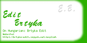 edit brtyka business card